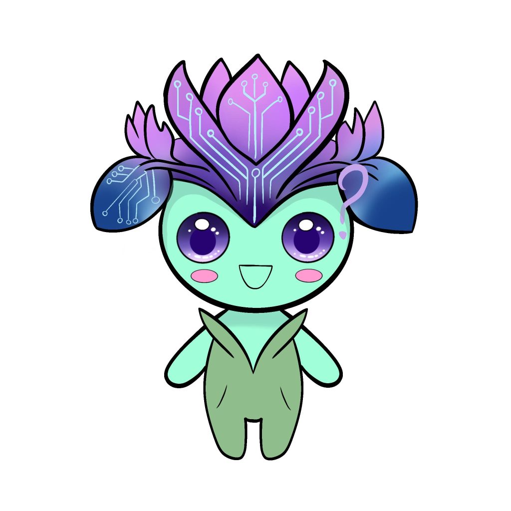 Isyss, mascotte mi-plante, mi-techno, question.