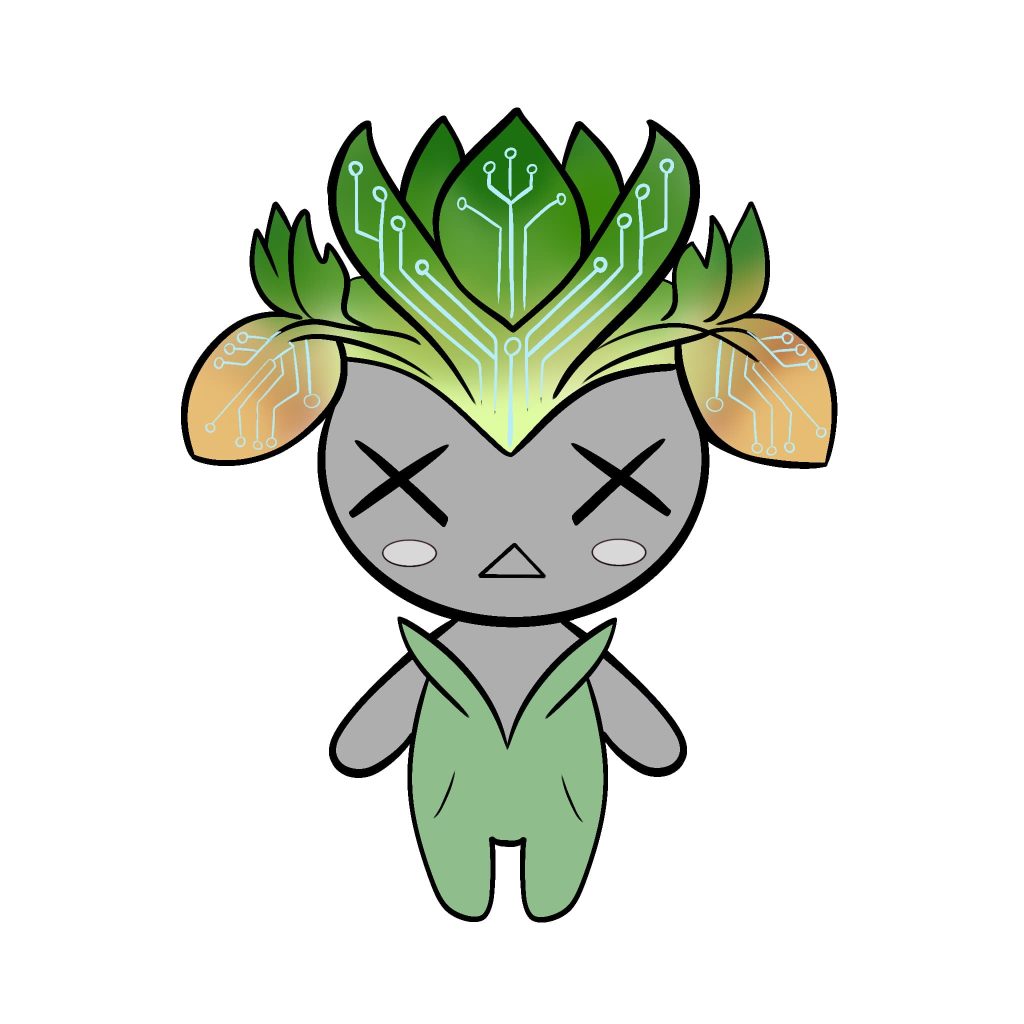 Isyss, mascotte mi-plante, mi-techno, mort.