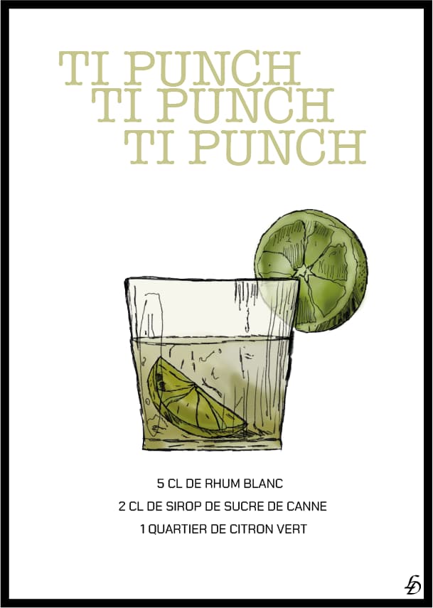 affiche duo recette cocktail ti punch